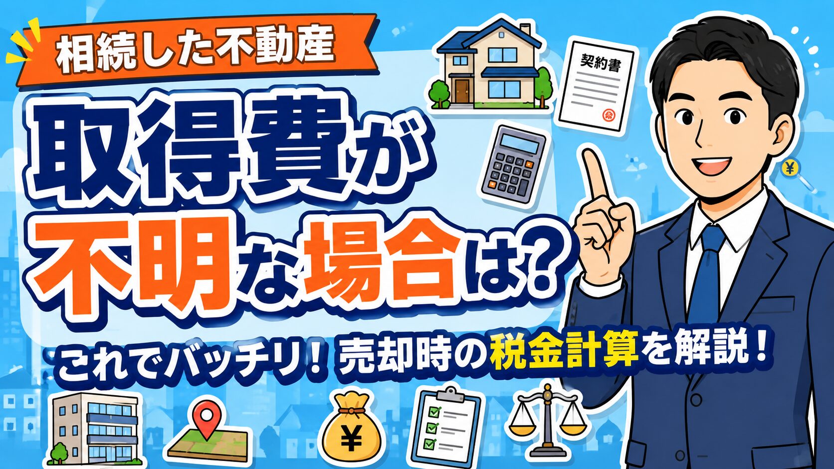 相続した不動産の取得費が不明な場合は？売却時の税金計算を解説