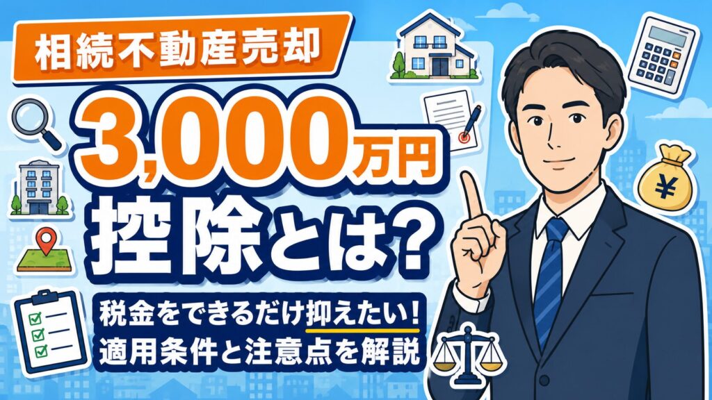 相続不動産売却の3,000万円控除とは？適用条件と注意点を解説